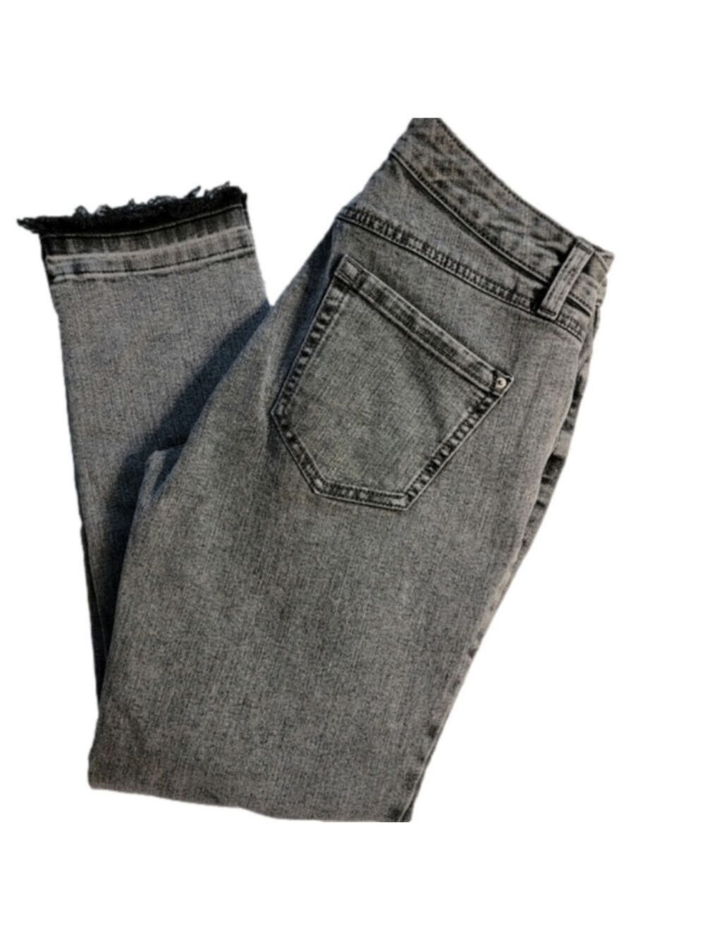 INC Denim 5 Pocket Midrise Straight Black/Gray Jeans Size 4/27 EUC